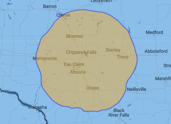 WCFW Coverage Map