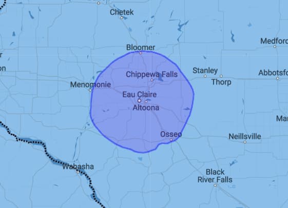 WCFW-HD2 Coverage Map