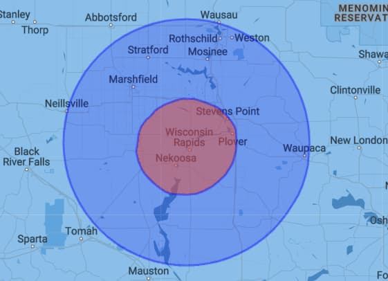 WFHR Coverage Map