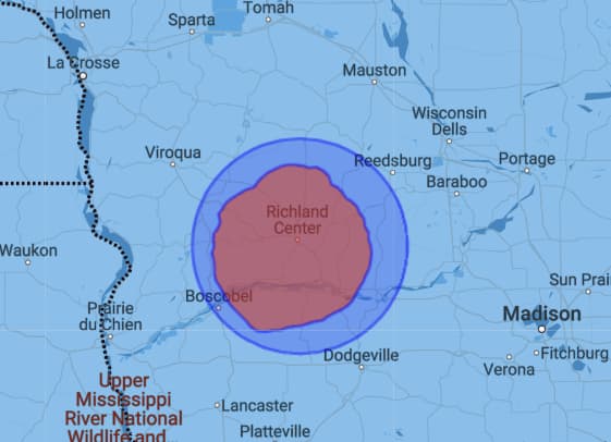 WRCE Coverage Map