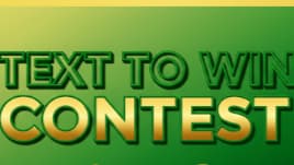 Green and Gold Text To Win