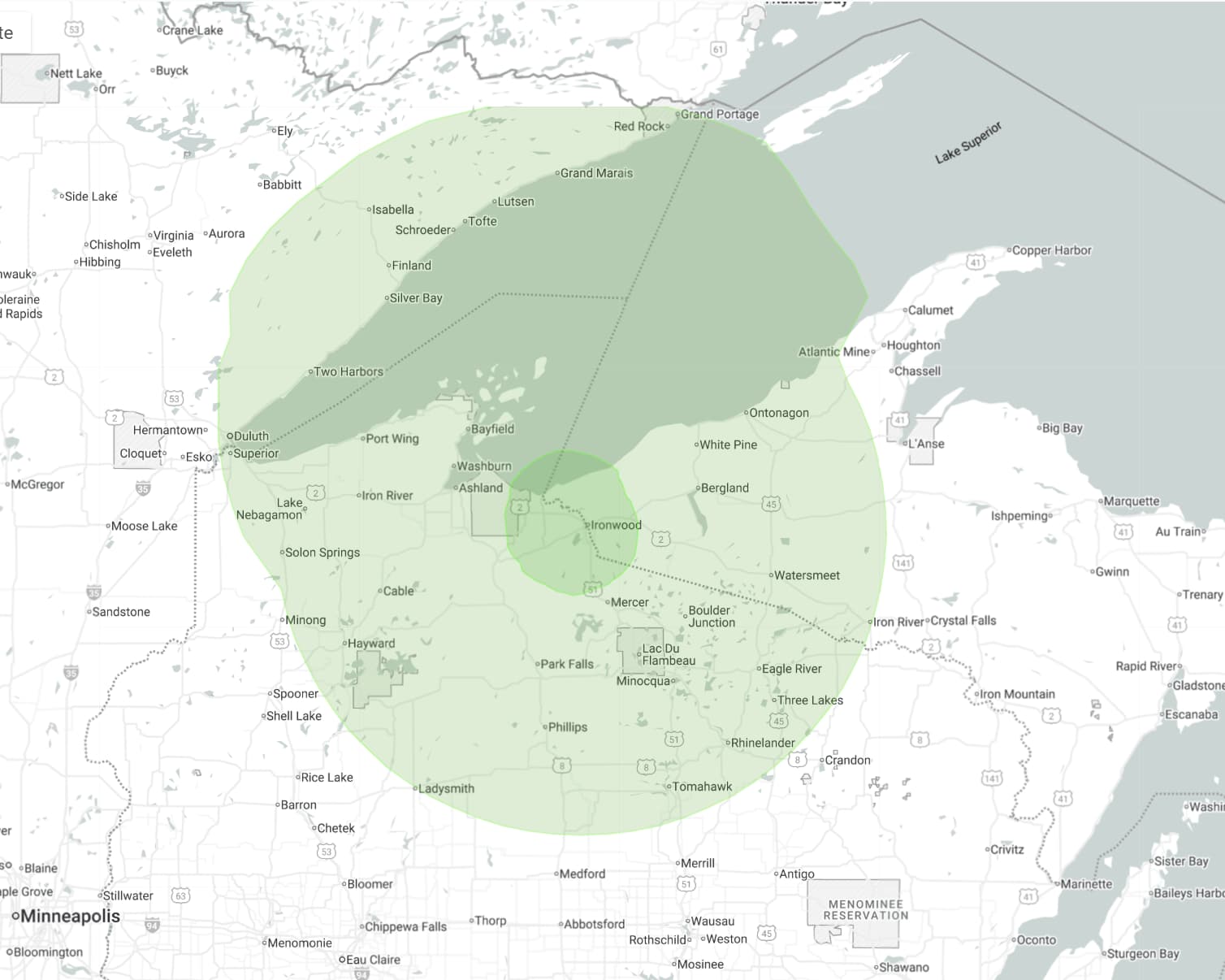 WJMS Coverage Map