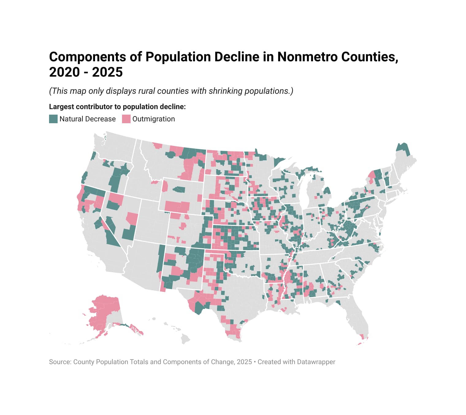Half of All Rural Counties Are Losing Population. What Is Contributing to Those Declines?