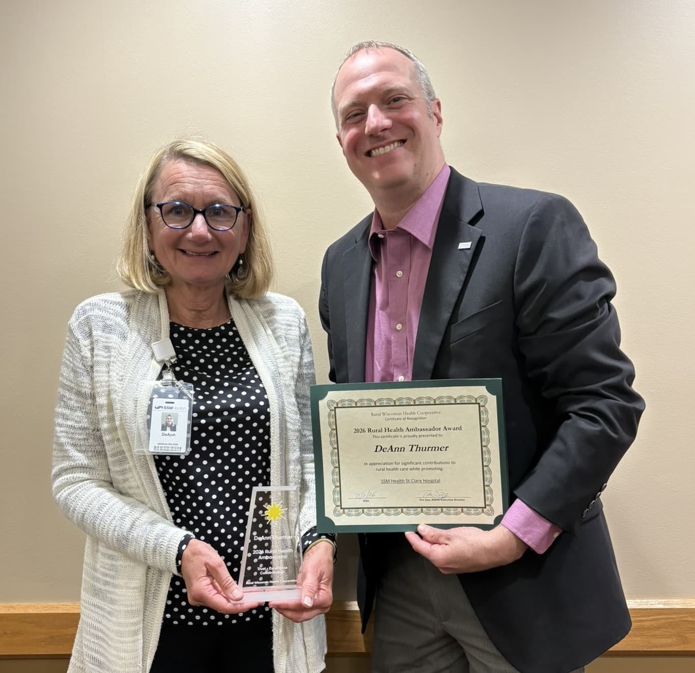 Thurmer Receives Award