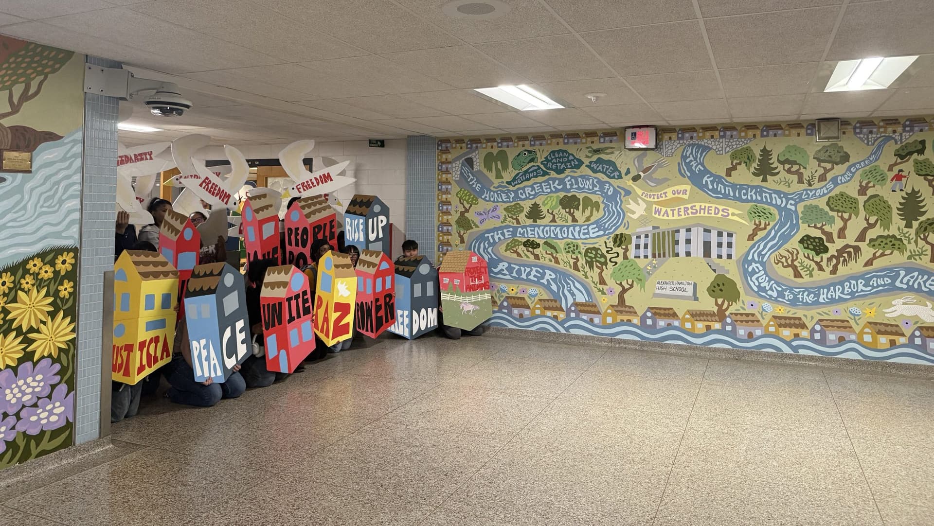 Student mural at Hamilton High School celebrates South Side diversity, educates on environment