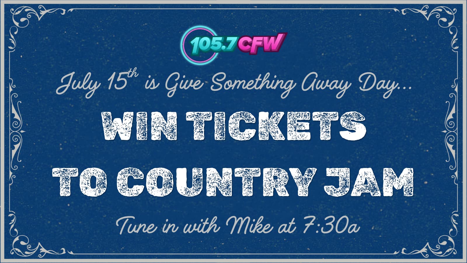 01 CFW – Country Jam GA Giveaway
