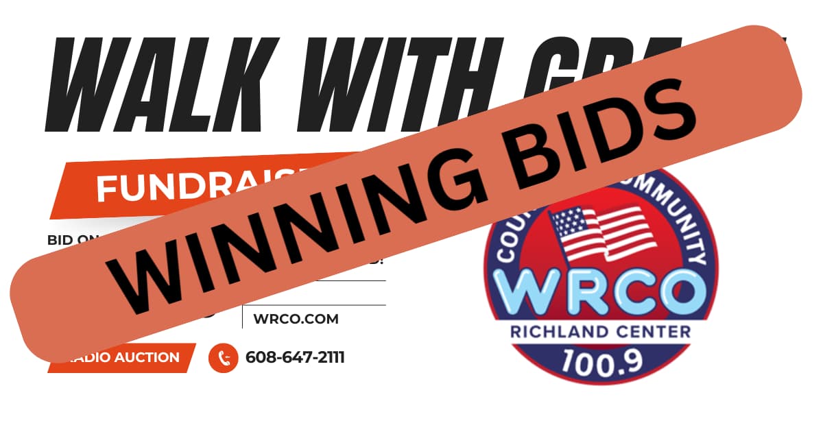 Thursday’s final WALK WITH GRACE auction numbers, $5,795 raised on day four