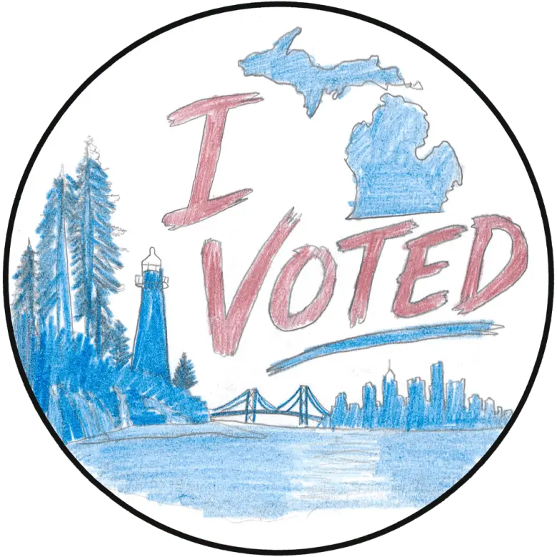 Michigan ‘I voted’ sticker contest winners: ‘No, yeah,’ sleepy cat, more